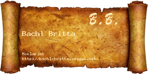 Bachl Britta névjegykártya